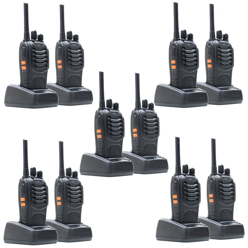 Kit 10 statii radio portabile PNI PMR R40 PRO acumulatori