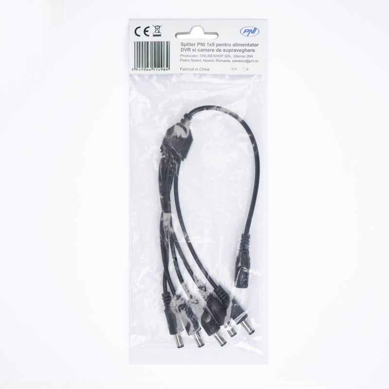 Spliter PNI 1x5 pentru alimentator DVR si camere de supraveghere