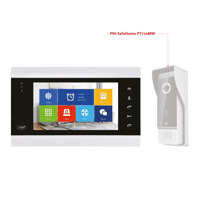 Monitor suplimentar pentru Interfon video inteligent PNI SafeHome PT720MW