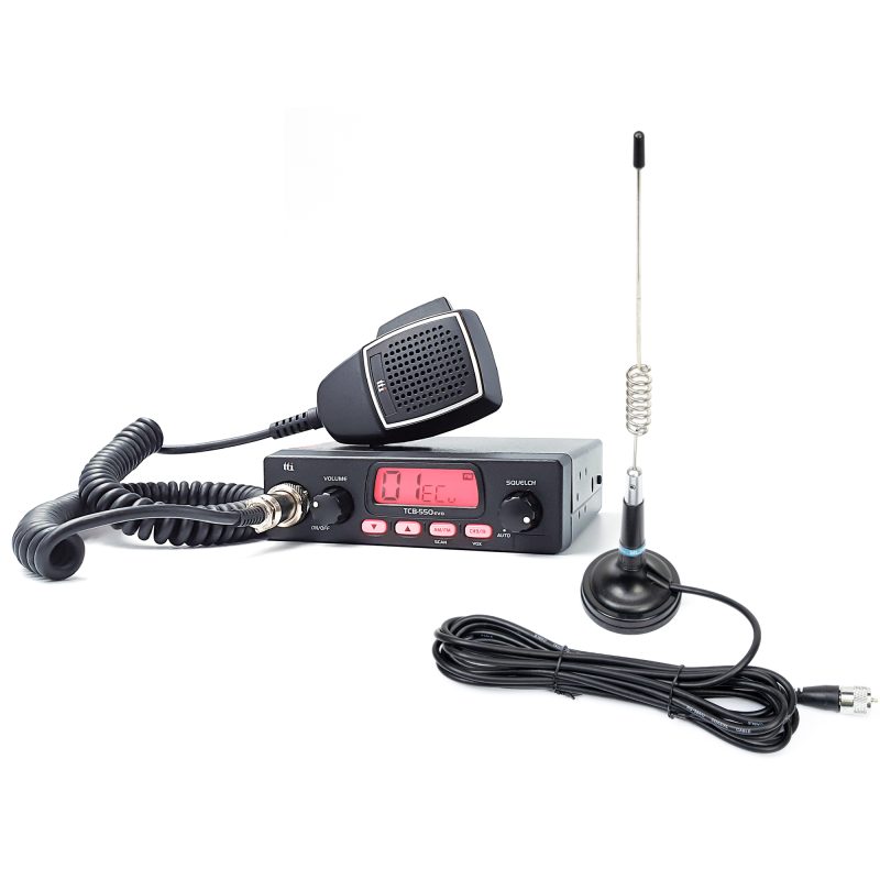 Kit Statie radio CB TTi TCB-550 EVO + Antena CB PNI ML29