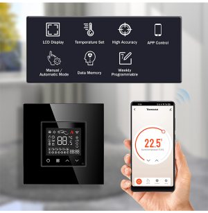 Termostat inteligent incastrabil PNI CT26B WiFi incalzire in pardoseala electrica sau grup de pompare amestec