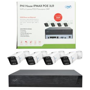 Pachet Kit supraveghere video PNI House IPMAX POE 3LR