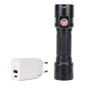 Pachet lanterna dubla PNI Adventure F200 din aluminiu cu LED