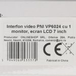 Interfon video inteligent PNI VP6024 cu 1 monitor