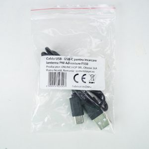 Cablu USB - USB-C pentru incarcare lanterne PNI Adventure F550