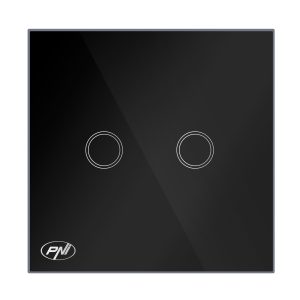 Intrerupator dublu cu touch PNI SH222 din sticla