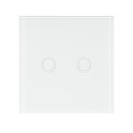Intrerupator dublu cu touch PNI SH202 din sticla