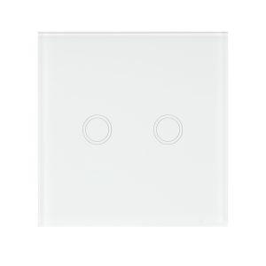 Intrerupator dublu cu touch PNI SH202 din sticla
