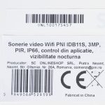 Sonerie video Wifi PNI IDB11S 3MP PIR IP66 control din aplicatie