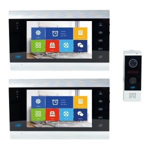Interfon video inteligent PNI SafeHome PT720MW cu 2 monitoare