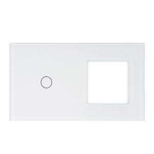 Rama dubla din sticla PNI SH611 pentru intrerupator si priza