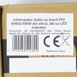 Intrerupator dublu cu touch PNI SH602 600W din sticla