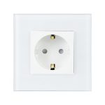 Priza simpla incastrabila PNI WP102 cu rama din sticla