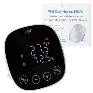 Senzor de calitate a aerului si dioxid de carbon (CO2) PNI SafeHouse HS291 cu Wi-Fi