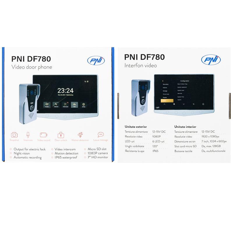 Interfon video PNI DF780 cu 1 monitor