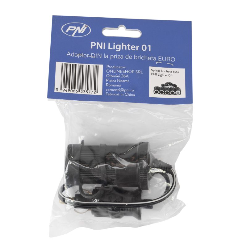 Adaptor DIN la priza de bricheta EURO PNI Lighter 01 cu cablu prelungitor