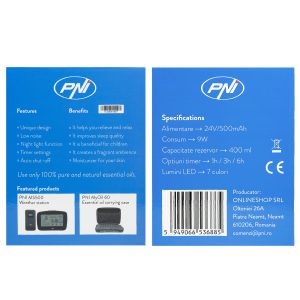 Difuzor aromaterapie PNI HU400 pentru uleiuri esentiale