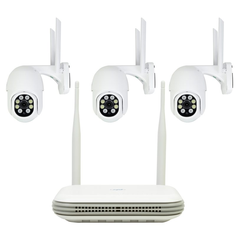 Kit supraveghere video wireless PNI House WiFi800 NVR si 3 camere PNI IP840 de exterior