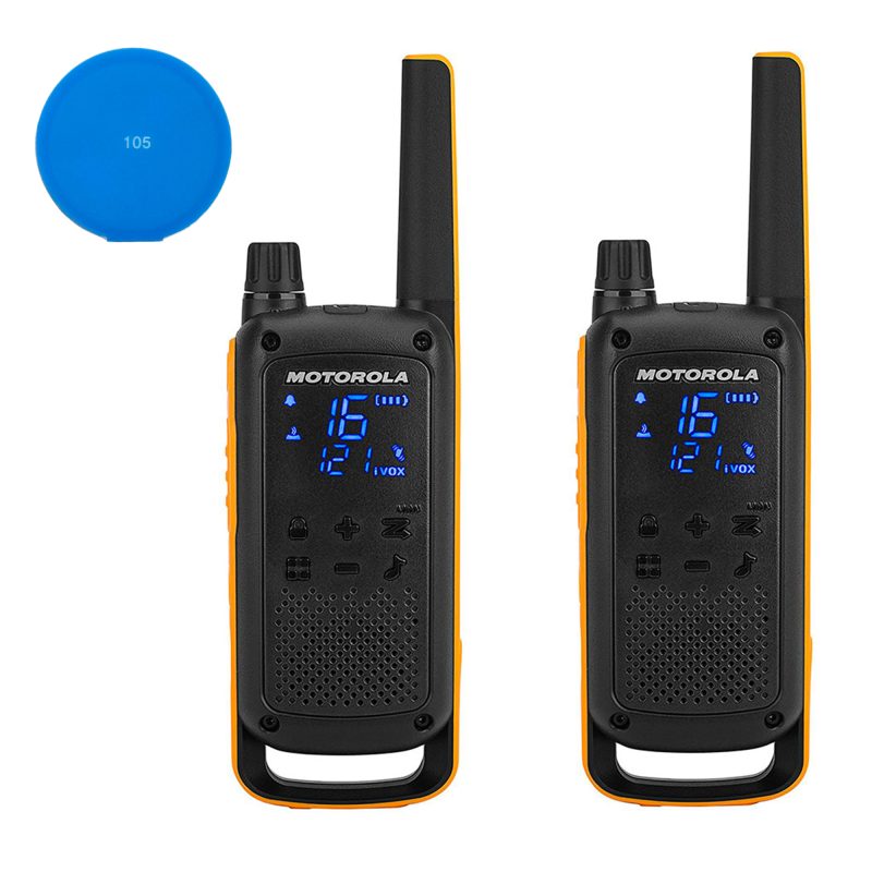 Statie radio PMR portabila Motorola TALKABOUT T82 Extreme set cu 2 buc si sticky Pad Blue inclus