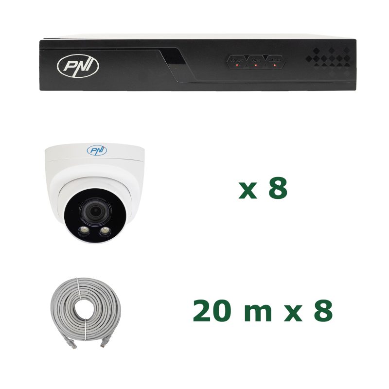 Pachet supraveghere video NVR POE PNI House IP716J