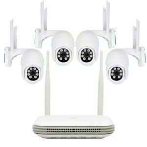 Kit supraveghere video wireless PNI House WiFi800 NVR si 4 camere PNI IP840 de exterior