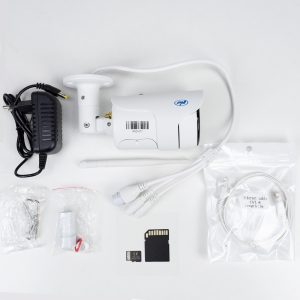 Pachet Camera supraveghere video PNI House IP52 2MP 1080P wireless cu IP + Card de memorie MicroSD PNI 128GB cu adaptor SD