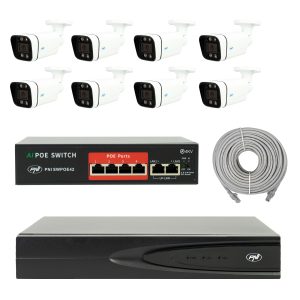 Pachet supraveghere video NVR POE PNI House IP810