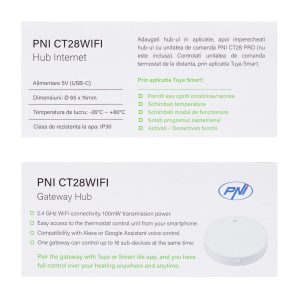 Hub Internet PNI CT28WIFI pentru modul de control PNI CT28 cu 8 zone incalzire in pardoseala