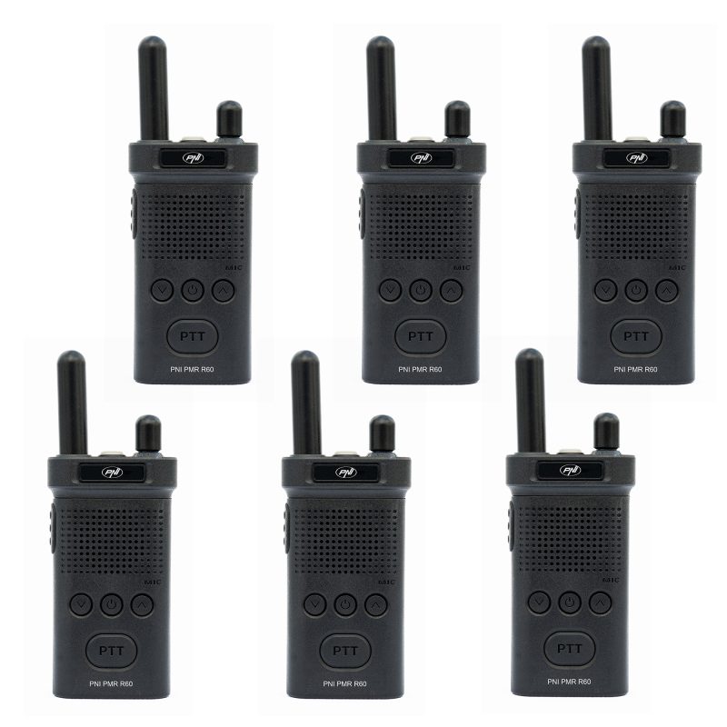 Kit 6 statii radio portabile PNI PMR R60 446MHz