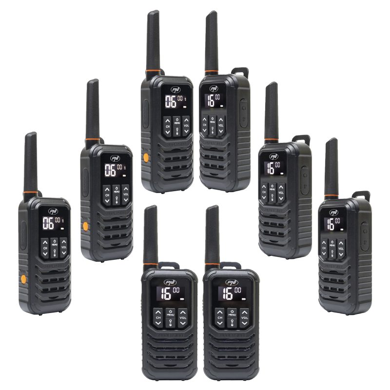 61890_smsn Kit 8 statii radio portabile PNI PMR R80 PRO 0.5W