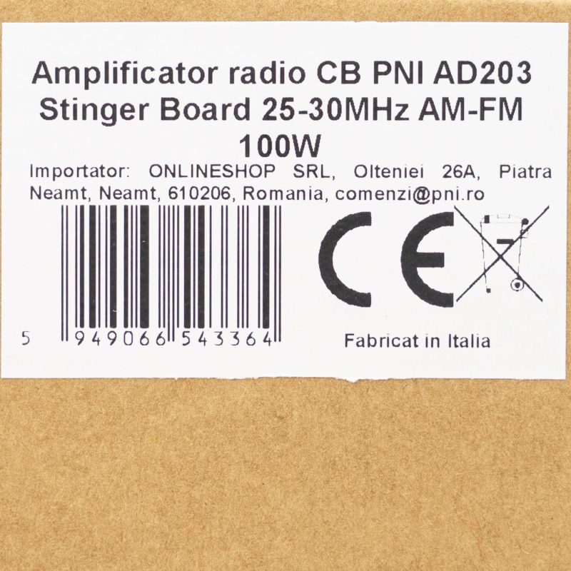 Amplificator radio CB PNI AD203 Stinger Board 25-30MHz AM-FM 100W